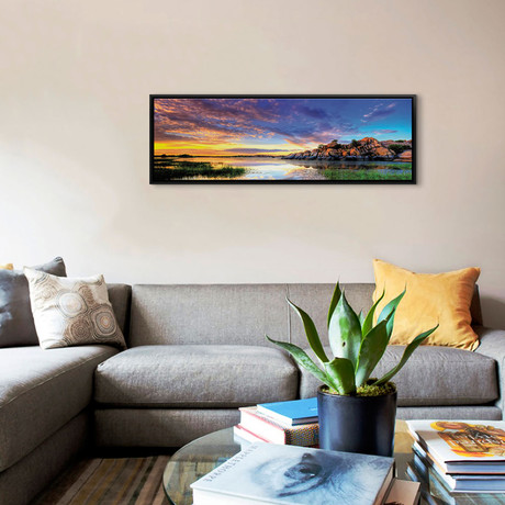 Willow Lake Spring Sunset (36"W x 12"D x 1.5"D)