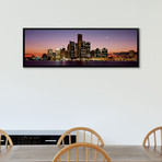 Night Skyline, Detroit, Michigan (36"W x 12"D x 1.5"D)