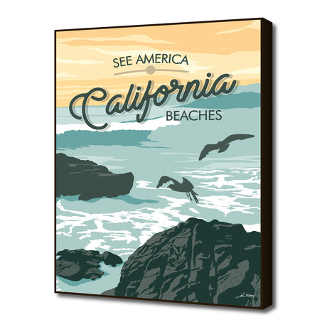 See America // California Beaches (16"W x 20"H x 1.5"D)