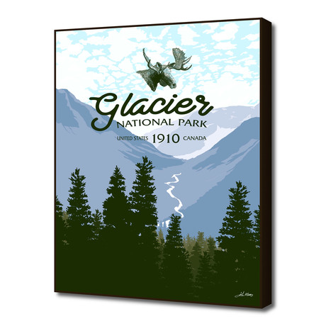 Glacier National Park Valley (16"W x 20"H x 1.5"D)