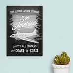 See America Flight Travel Poster (16"W x 20"H x 1.5"D)