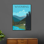 Wyoming Travel Poster (16"W x 20"H x 1.5"D)