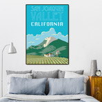 San Joaquin Valley California Travel Poster (16"W x 20"H x 1.5"D)