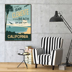 San Clemente Beach Travel Poster (16"W x 20"H x 1.5"D)