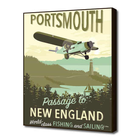Portsmouth Travel Poster (16"W x 20"H x 1.5"D)