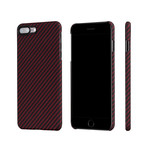 Aramid Fiber Minimalist Phone Case // Black + Red Twill (iPhone 6/6S)