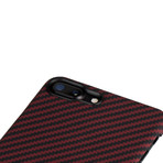 Aramid Fiber Minimalist Phone Case // Black + Red Twill (iPhone 6/6S)