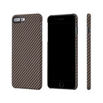 Aramid Fiber Minimalist Phone Case // Black + Rose Gold Twill (iPhone 6/6S)