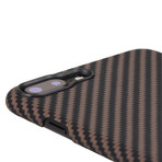 Aramid Fiber Minimalist Phone Case // Black + Rose Gold Twill (iPhone 6/6S)