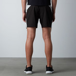 RPM Work Out Short // Black + Silver (S)