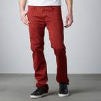 Straight Leg Jean // Dark Red (33WX30L)