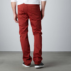 Straight Leg Jean // Dark Red (32WX30L)