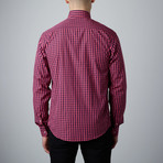 Tory Check Button-Up // Pink + Navy (S)