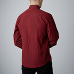 Tory Check Button-Up // Red + Black (XL)