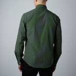 Tory Check Button-Up // Green + Navy (M)