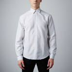 Ronald Long-Sleeve Fleur-de-lis Shirt  // White (L)