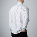 Ronald Long-Sleeve Fleur-de-lis Shirt  // White (L)