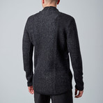 Smith Cashmere Cowl Neck Sweater // Heather Black (L)