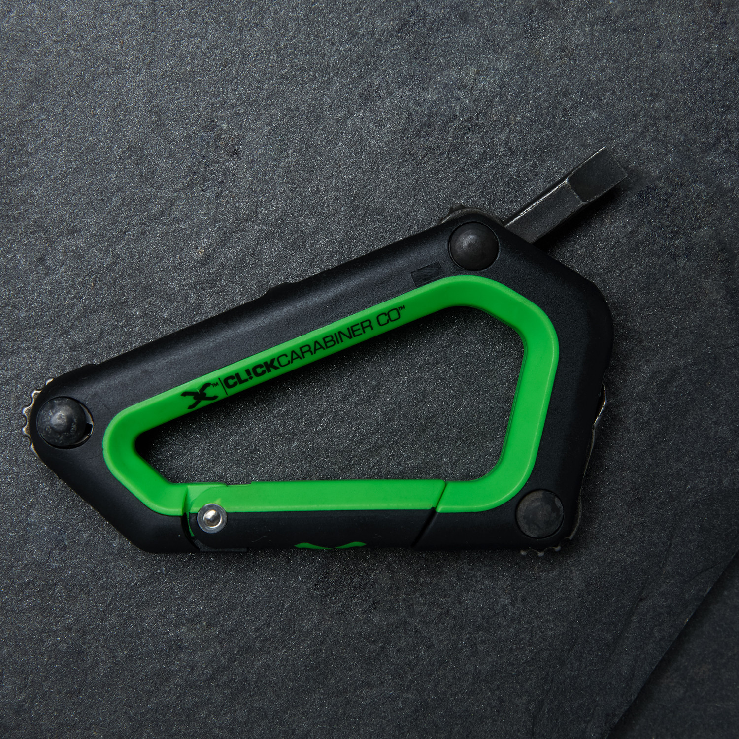 ALPINE SKI CARABINER TOOL by Click Carabiner Neon Green 