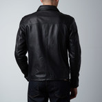Regency by Lamarque // Baeden Zip Leather Jacket // Black (2XL)
