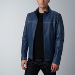 Regency by Lamarque // Barrett Matte Leather Jacket // Navy (S)