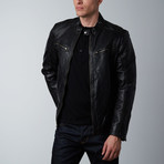 Regency by Lamarque // Frank Zip Leather Jacket // Black (L)