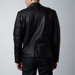 Regency by Lamarque // Frank Zip Leather Jacket // Black (L)