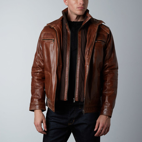 Regency by Lamarque // Memphis Patch Leather Jacket // Navajo (S)