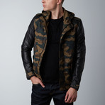 Lamarque // Taylor Fishtail Jacket // Camo Print + Black (S)