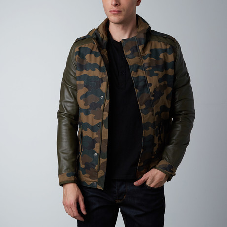 Regency by Lamarque // Taylor Fishtail Jacket // Camo Print + Olive (S)