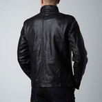 Regency by Lamarque // Tommy Zip Leather Jacket // Black (XL)