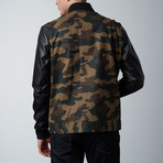 Lamarque // Lucas Baseball Jacket // Camo Print + Black (XL)