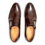 Gaudi Monk Strap Shoe // Dark Brown (UK: 8)