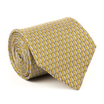 Mid-Century Loop Tie // Tan + Yellow + Brown