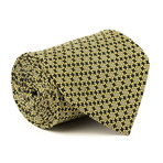 Circle + Square Print Tie // Black + Yellow