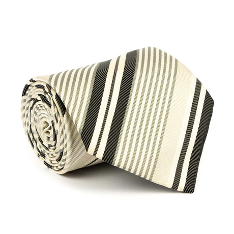 Stripe Tie // Beige + Tan + Brown