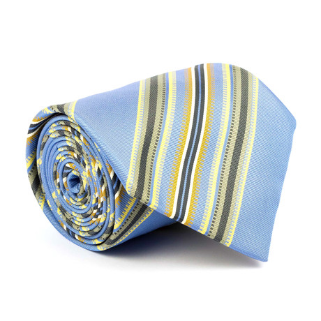 Stripe Tie // Blue + Yellow + Tan