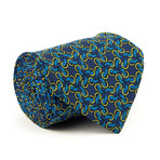 Belt + Buckle Tie // Navy + Blue + Yellow