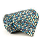 Swirling Eye Tie // Cream + Aqua