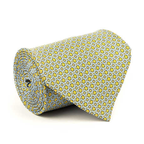 Flower Tie // Grey + Yellow