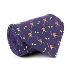 Ostrich + Egg Tie // Navy + Red + Grey + Cream