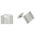 Stainless Steel + Shell Cufflinks