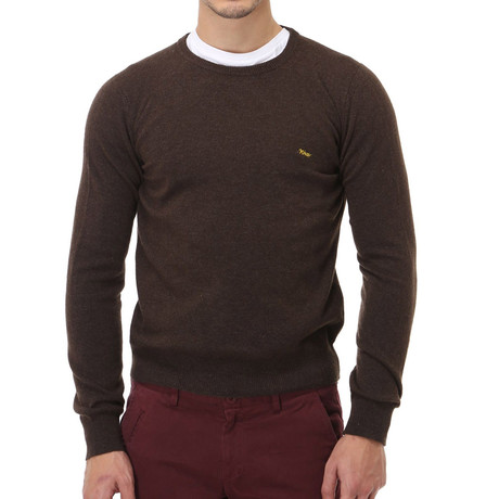 Embroidered Crew Neck Sweater // Terra (XS)