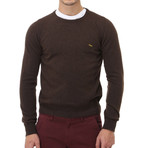 Embroidered Crew Neck Sweater // Terra (L)
