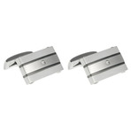 Stainless Steel Cuff Link + Cubic Zirconia