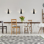 Aluminium Peacock LED Light // Black (Plug)