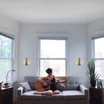 Aluminium Peacock LED Light // Gold (Plug)