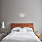 Aluminium Peacock LED Light // White (Plug)