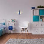 Aluminium Peacock LED Light // Blue (Plug)