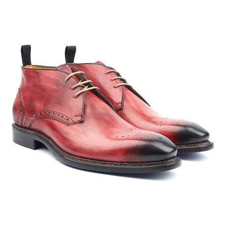 Norvegese Medallion Lace Up // Red (Euro: 40)